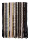 Missoni Multicolor Rectangular Scarf With Chevron Motif In Viscose Blend Woman In Multi