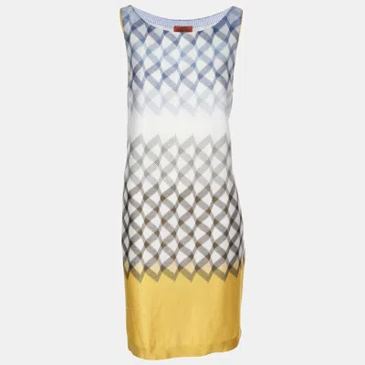 Pre-owned Missoni Multicolor Rib Knit Sleeveless Mini Dress M