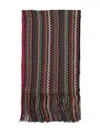 Missoni Fringed Zig-zag Wool Scarf Accessories In Multi