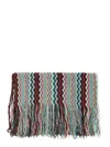 Missoni Multicolor Scarf With Zig Zag Motif In Viscose And Cotton Blend Woman In Multicolor