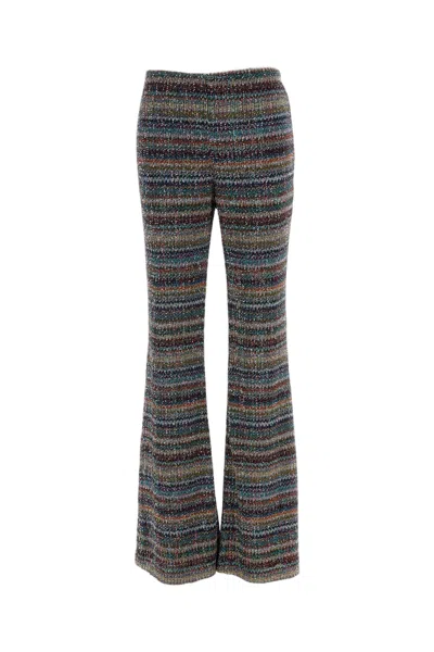 Missoni Multicolor Sequin Caperdoni Flared-leg Pants In Blue
