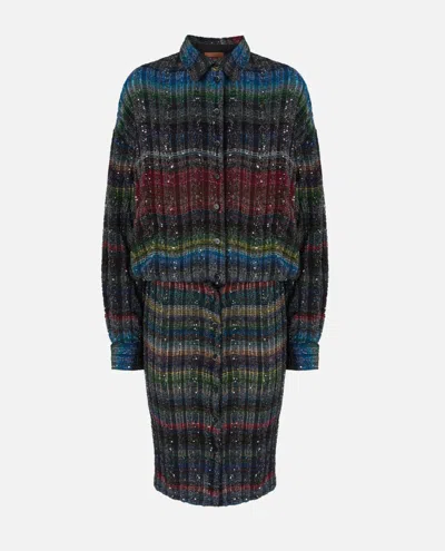 MISSONI MULTICOLOR SEQUINNED DRESS