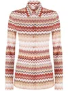 Missoni Shirt With Serrated Zigzag Pattern Lamé In Multicolour