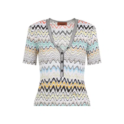 Missoni Multicolor Short-sleeve Knit Top