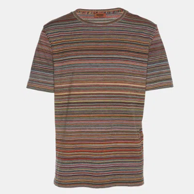 Pre-owned Missoni Multicolor Stripe Jersey T-shirt S