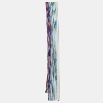 Pre-owned Missoni Multicolor Striped Knit Stole
