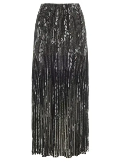 Missoni Multicolor Striped Pleated Midi Skirt