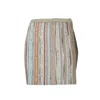 Missoni Multicolor Striped Viscose Lamé Mini Skirt In Gray