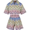 MISSONI MULTICOLOR SUIT FOR GIRL WITH CHEVRON PATTERN