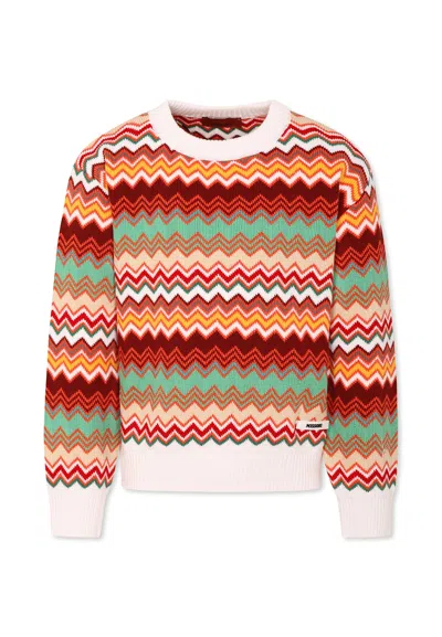 Missoni Kids' Multicolor Sweater For Boy With Chevron Pattern