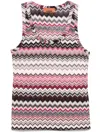 Missoni Multicolor Top With Pink And Black Design