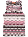 Missoni Multicolor Top With Pink And Black Design In Multicolour