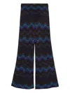 Missoni Wave-pattern Trousers In Blue