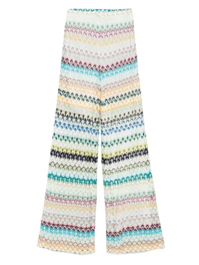 Missoni Multicolor Trousers In White
