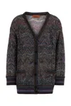 Missoni Zigzag Pattern Cardigan Sweaters And Cardigans Multicolor In White