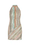 Missoni Women Multicolor Viscose Blend Mini Dress In Multiorangskygreyt