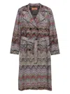 Missoni Multicolor Viscose Blend Trench In Multi