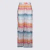 Missoni Herringbone Pattern Skirt In Red
