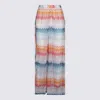 Missoni Herringbone Pattern Skirt In Red