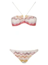 Missoni White Triangle Bikini Set In Neutrals