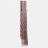 Missoni Multicolor Wavy Pattern Knit Fringed Stole In Brown