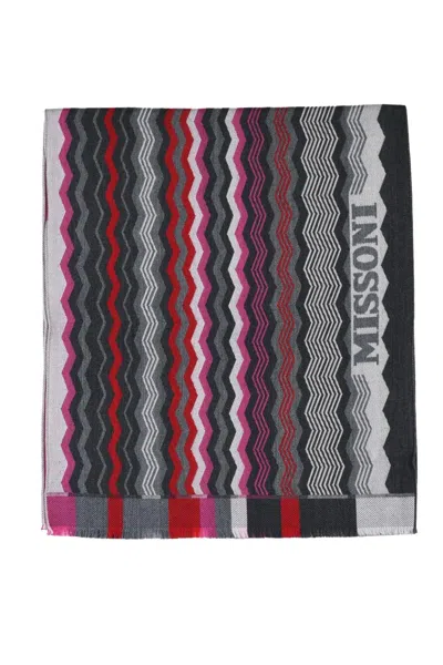 Missoni Multicolor Wool Scarf In Gray