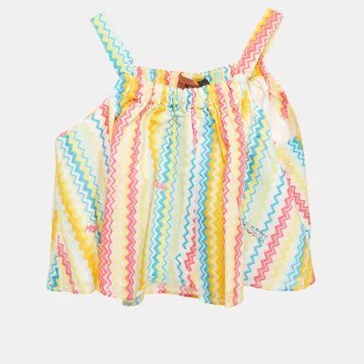 Pre-owned Missoni Multicolor Zig Zag Print Cotton Top 6yrs