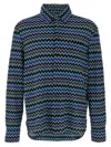 Missoni Zick-zack-hemd Aus Baumwolle Mit Brusttasche In Multicolor