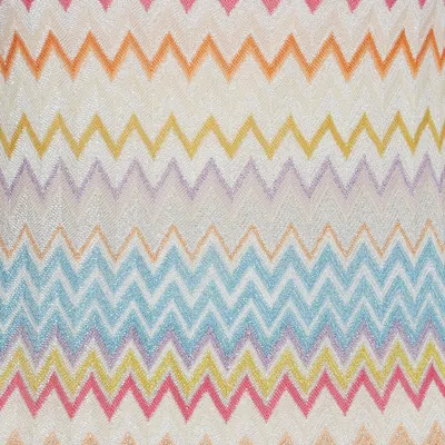 Pre-owned Missoni Multicolor Zigzag Lurex Knit Sleeveless Pouch Mini Dress Xs