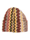 Missoni Multicolor Zigzag Pattern Beanie Hat In Multi