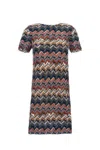 Missoni Short Dress With Half Sleeves In Embroidered Lace In Multi