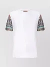 Missoni Short Sleeve T-shirt With Snake Pattern Insert In White