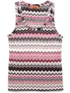 Missoni Multicolor Top With Pink And Black Design In Multicolor