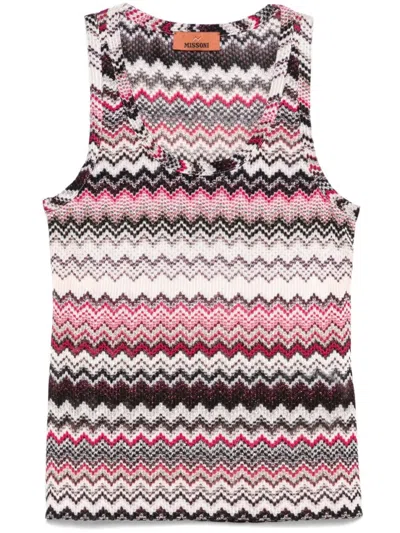 MISSONI MULTICOLOR ZIGZAG PATTERN TANK TOP