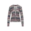 Missoni Womens Multicolor Tones Chevron V-neck Knit Cardigan In Brown