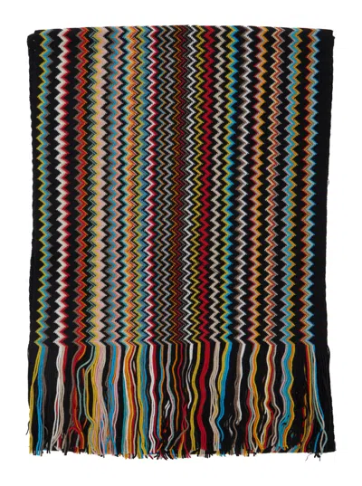 MISSONI MULTICOLOR ZIGZAG RECTANGULAR SCARF