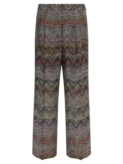 MISSONI MULTICOLOR ZIGZAG SEQUIN PANTS