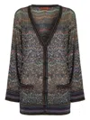 Missoni Oversized V-neck Cardigan With Zigzag Pattern In Multi