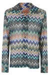 Missoni Multicolor Bowling Shirt With Zigzag Motif In Viscose Woman