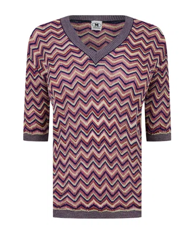 Missoni Multicolored Knitted Sweater In Pink