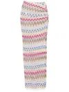 Missoni Knitted Lamé Midi Skirt In White