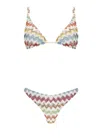 Missoni Multicolored Zigzag Triangle Bikini In Multi