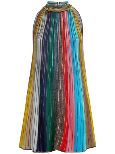 MISSONI MISSONI STRIPED SLEEVELESS MINI DRESS