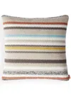 MISSONI MULTICOLOUR BLURRED ZIGZAG CUSHION