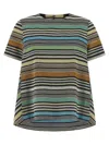 Missoni Multicolour Crew Neck Stripes T-shirt In Multi