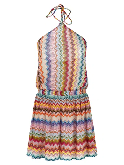 Missoni Multicolour Halter Neck Short Jumpsuit