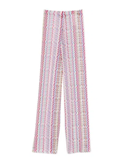 Missoni Multicolour Polyamide Elastan Pants In Pink