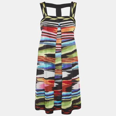 Missoni Multicolour Stripe Knit Strappy Mini Dress