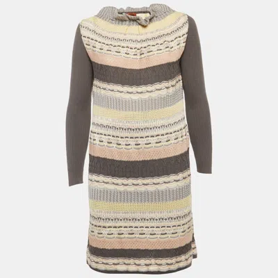 Pre-owned Missoni Multicolour Wool Knitted Mini Dress M