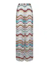 Missoni Palazzo Trousers With Multicoloured Wave Pattern In Multi